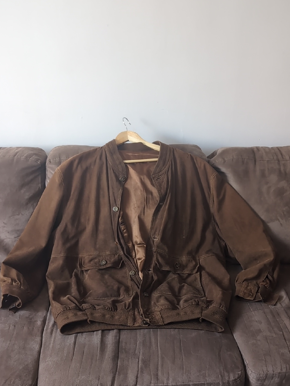 Men's Brown Casual Bomber Jacket